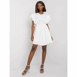 White cotton dress with embroidery kép
