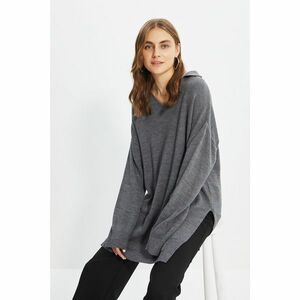 Trendyol Anthracite V Neck Knitwear Sweater kép