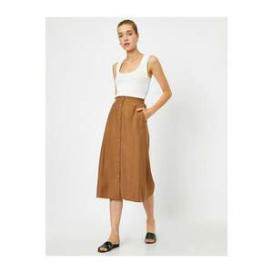 Koton Button Detailed Skirt kép