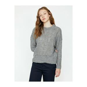 Koton Women's Gray Knitted Sweater kép