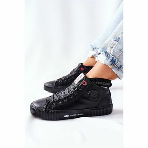 Women's Sneakers Cross Jeans High Black II2R4021 kép