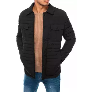 Men's quilted transitional black jacket Dstreet TX3895 kép
