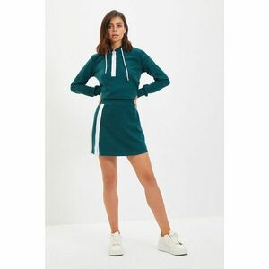 Trendyol Green Knitted Skirt With Emerald Stripe Buttons kép