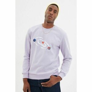 Trendyol Lilac Men Printed Regular Fit Sweatshirt kép