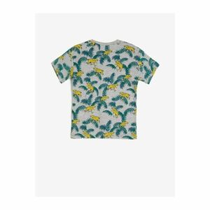 Koton Boy's Gray Crew Neck Short Sleeve Printed Patterned T-Shirt kép