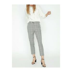 Koton Women's Gray Check Trousers kép