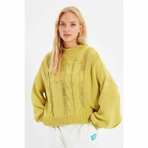 Trendyol Green Knitted Detailed Overed Knitwear Sweater kép