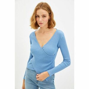 Trendyol Indigo Double Breasted Knitted Blouse kép