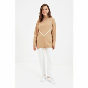 Trendyol Light Brown Knitwear Hijab Sweater kép
