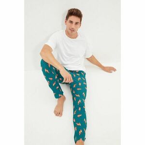 Trendyol Green Men's Regular Fit Printed Pajama Bottoms kép