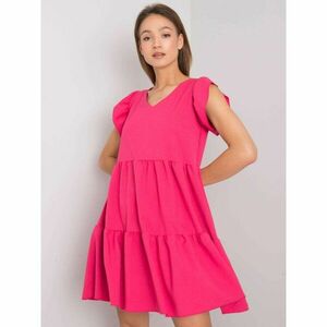 RUE PARIS Pink dress with ruffles kép