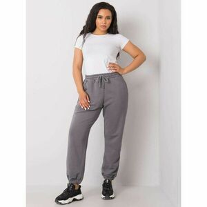 Dark gray cotton and larger size sweatpants kép