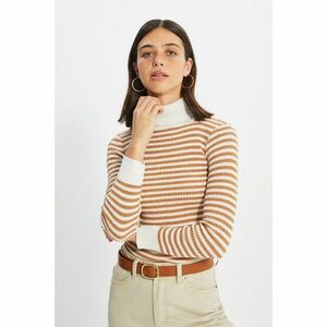 Trendyol Ecru Striped Knitwear Sweater kép