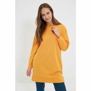 Trendyol Orange Crew Neck Basic Knitted Sweatshirt kép