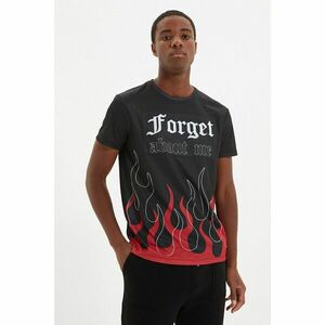 Trendyol Black Men Regular Fit Crew Neck T-Shirt kép
