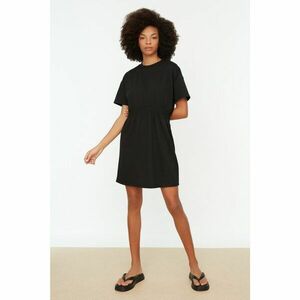 Trendyol Black Slim Knitted Dress With Elastic Waist kép