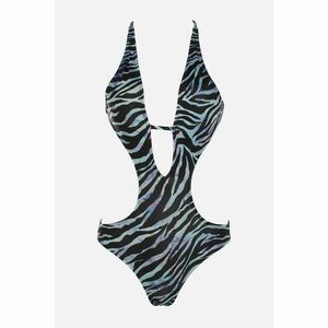 Trendyol Multicolored Zebra Patterned Swimsuit kép