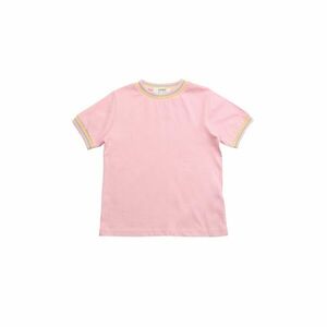 Trendyol Pink Rib Sleeve and Rib Collar Detailed Boy Knitted T-Shirt kép