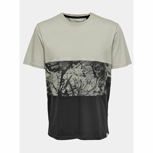 Black-grey Patterned T-Shirt ONLY & SONS Teddy - Men kép