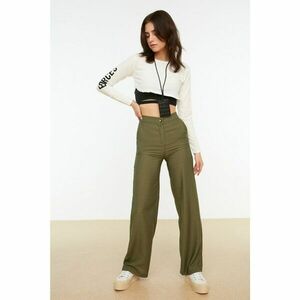 Trendyol Light Khaki Wide Leg Trousers kép