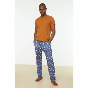 Trendyol Navy Blue Men's Regular Fit Printed Pajama Bottoms kép