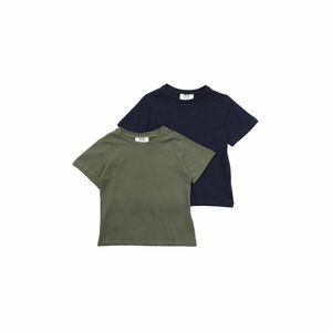 Trendyol Navy Blue-Khaki 2-Pack Boy Knitted T-Shirt kép