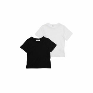 Trendyol Black-White 2-Pack Boy Knitted T-Shirt kép