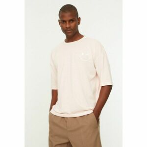 Trendyol Salmon Men's Oversize Fit 100% Cotton T-Shirt kép