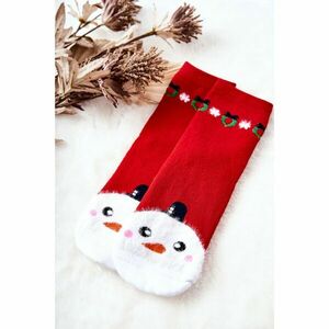 Christmas Cotton Socks Snowman Red kép