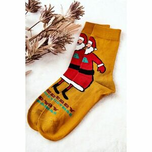 Men's Socks Santa Claus Yellow kép