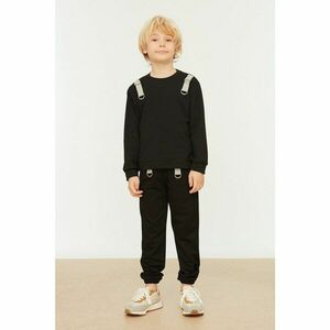 Trendyol Black Buckle Detailed Boy Knitted Tracksuit Set kép