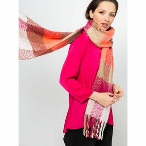 White-burgundy plaid scarf CAMAIEU - Women kép