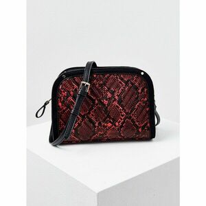 Black-red crossbody handbag with snake pattern CAMAIEU - Women kép