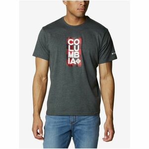 Dark Grey Men's T-Shirt with Columbia Trek™ Logo Print - Men's kép