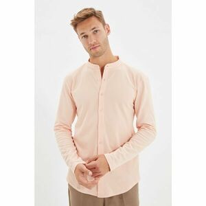 Trendyol Powder Men's Slim Fit Classic Collar Pique Knitted Long Sleeve Shirt kép