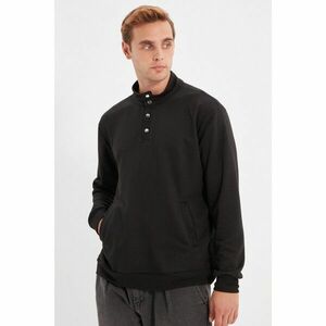 Trendyol Black Men's Regular Fit Sweatshirt kép
