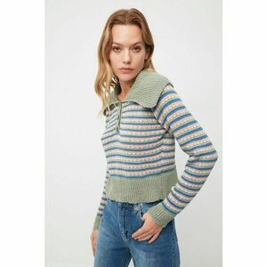 Trendyol Green Collar Detailed Knitwear Sweater kép