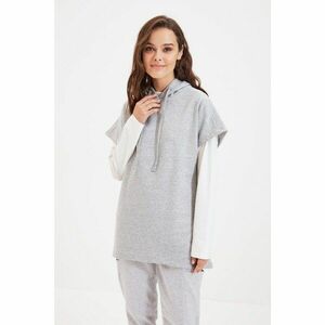 Trendyol Gray Knitted Sweatshirt kép