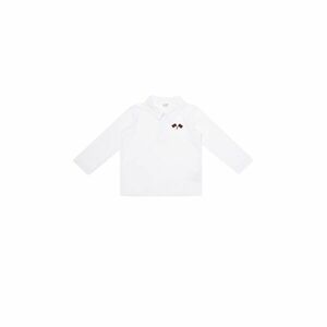 Trendyol White Embroidered Boy Knitted Polo Neck T-shirt kép