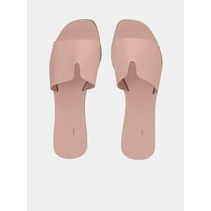 Pink Leather Slippers Pieces Nora - Women kép