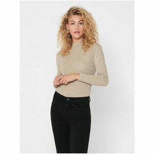 Beige T-shirt with stand-up collar ONLY Diana - Women kép