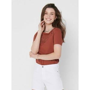 Brown T-shirt with embroidery ONLY Theresa kép