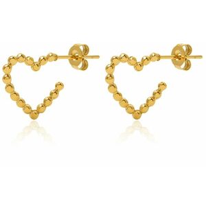 Troli Troli Romantikus aranyozott szív alakú fülbevaló kép