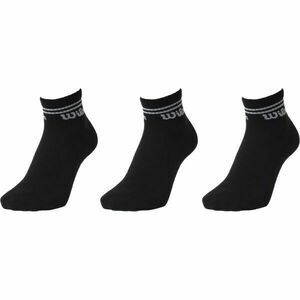 Wilson 3PP MENS QUARTER Férfi zokni, fekete, méret 39 - 42 kép