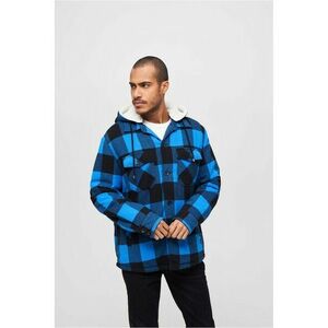 Brandit Lumberjacket Hooded black/blue kép