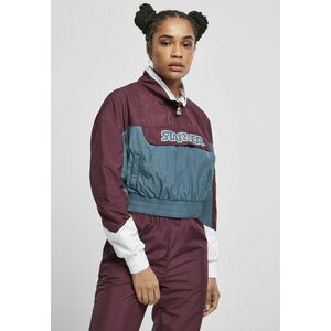 Ladies Starter Colorblock Pull Over Jacket darkviolet/teal kép