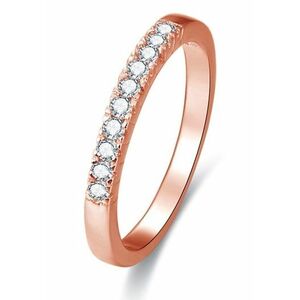 Beneto Beneto Rózsaszín aranyozott ezüst gyűrű kristályokkal AGG188 58 mm kép