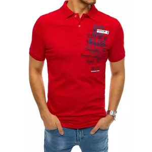 Férfi piros póló ing Dstreet PX0451 kép