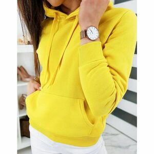 Sárga BASIC női pulóver kapucnival BY0319 kép