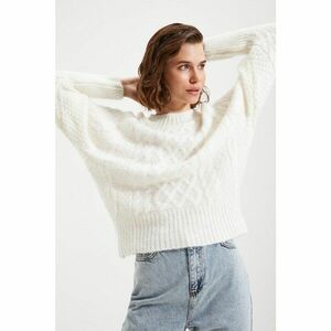 Trendyol Ecru Glittery kötött kötött pulóver kép